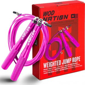 WOD Nation Aluminum Handle High Speed Adjustable Jump Rope for Women and Men
